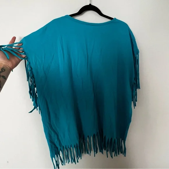Vintage Lake Tahoe Fringe Cut Oversized Top - Picture 6 of 6